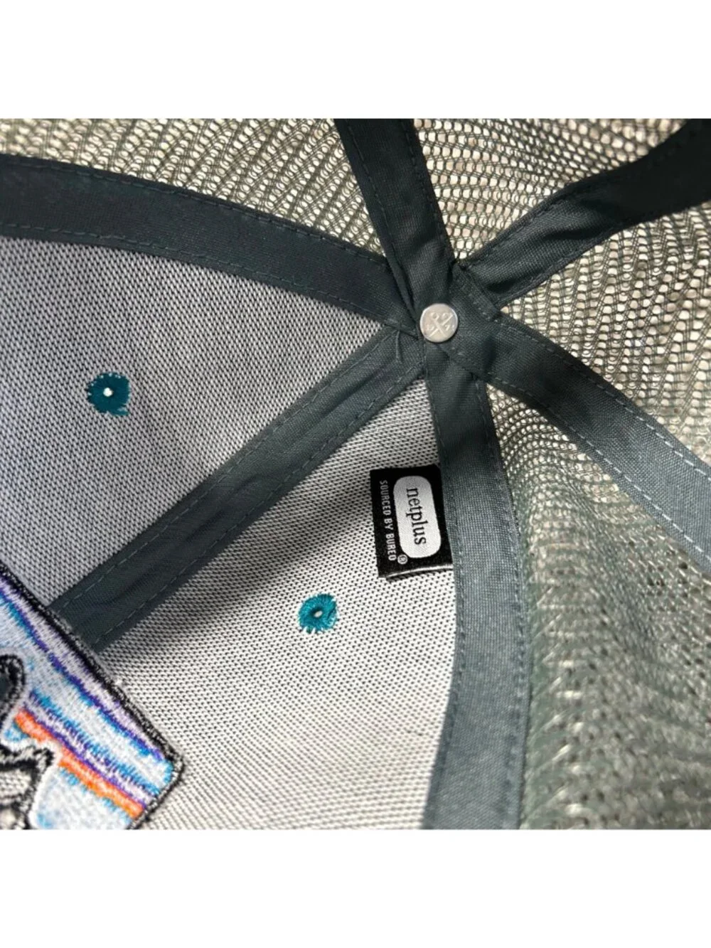 Patagonia Blue Fitz Roy Horizons Trucker Hat & Adjustable Straps